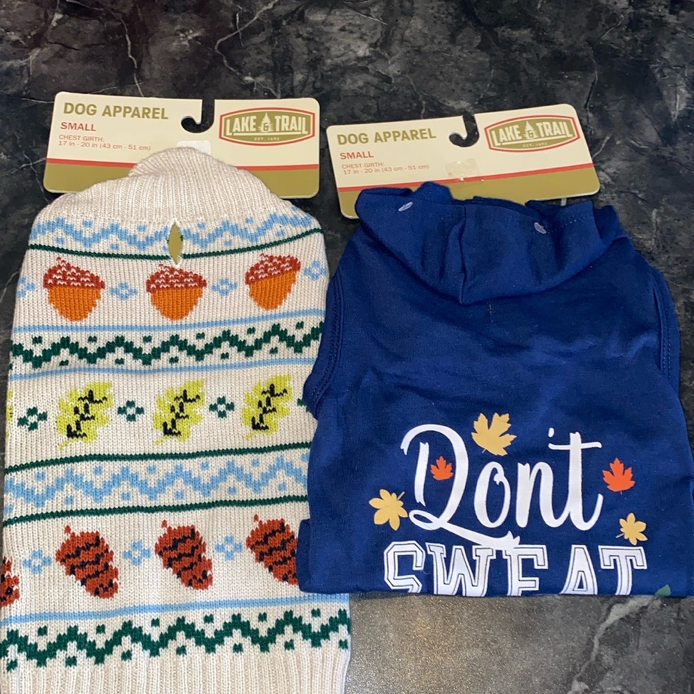 Fall Pet Bundle: Dog 🍂 🌰 Sweater & Hoodie 🍁